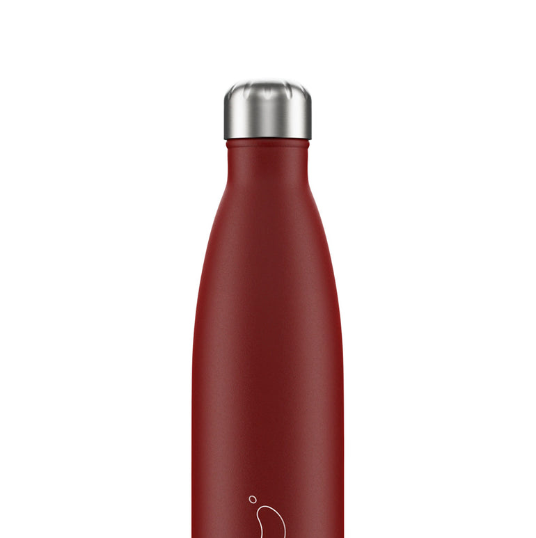 Chilly's Matte Water Bottle Red